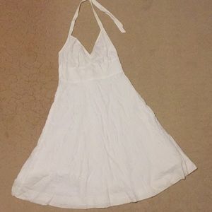 J. Crew white cotton halter dress sz6